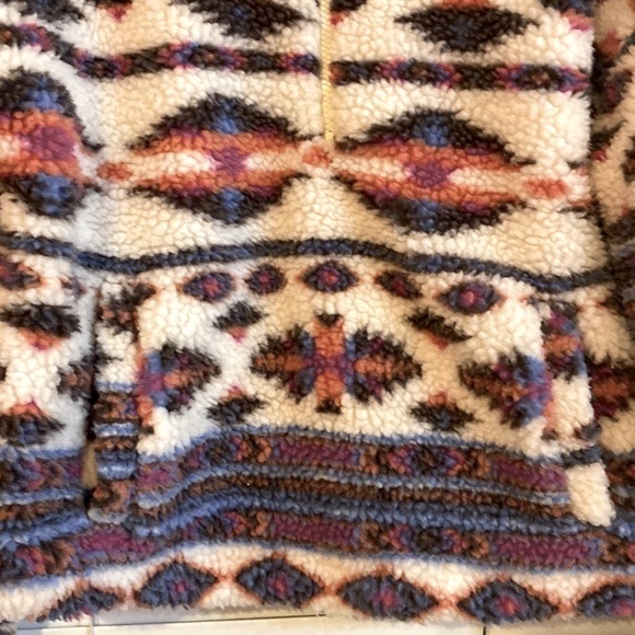 Altar”d State Fleece Faux Sherpa Zip Pullover Tribal Pattern Aztec Size … - Picture 11 of 17